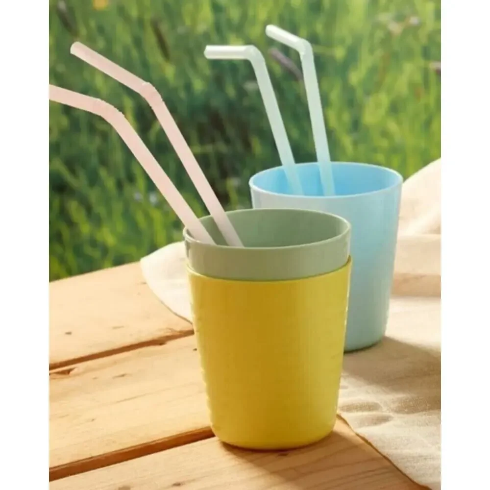 Ikea Kalas Children Kids Cups Tumblers Glasses Plastic Pastel Colors Set 6 New